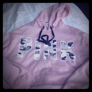 VS PINK crop hoodie